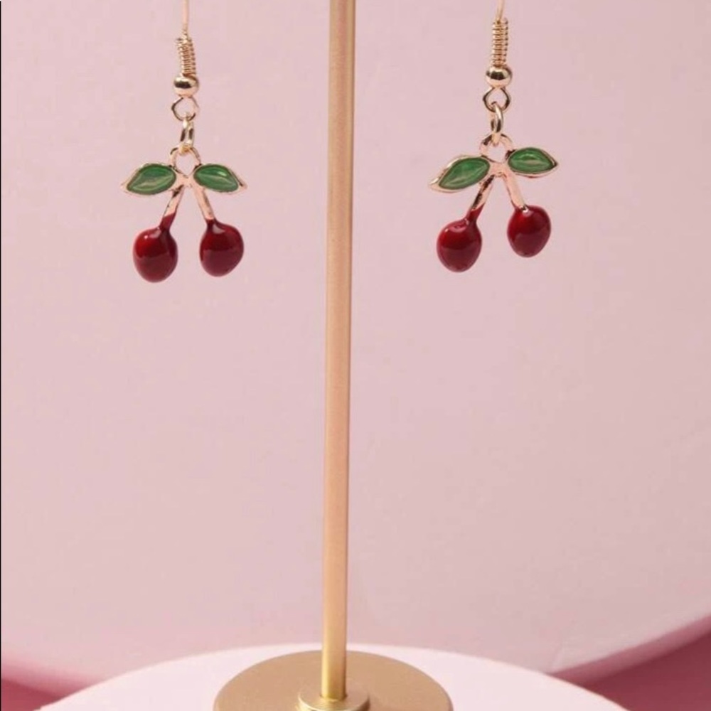 Cherry earrings brand new